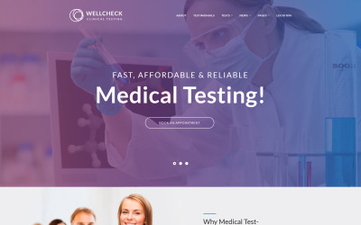 MediCheck - Duyarlı Tıbbi Laboratuvar WordPress Teması