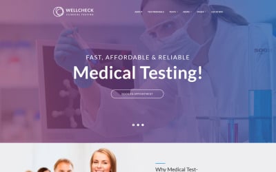 MediCheck - Tema WordPress responsivo para laboratório médico