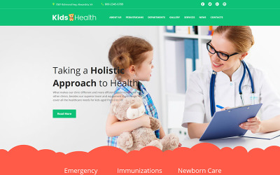 Modelo HTML do Pediatra Moto CMS