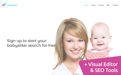 Reszponzív Babysitter Moto CMS 3 sablon 64190