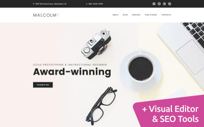 UX Designer Website Moto CMS 3 Vorlage