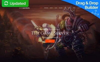 Video Games Website Template with Dark Background and Big Footer - MotoCMS