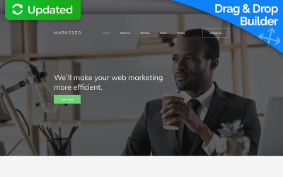 "Markeseo - Digital Marketing Agency Premium" Responsive Moto CMS 3 Template №64214
