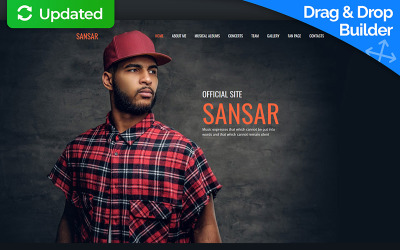 Modello Moto CMS 3 Responsive #64202 "Sansar - Singer Premium"