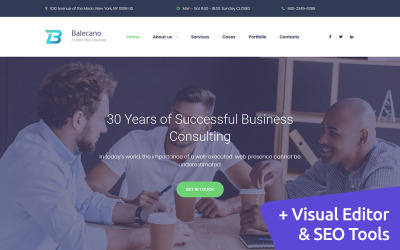 Moto CMS 3 Template namens "Balecano - Finance & Consulting Premium" #64207
