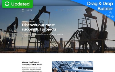 Moto CMS 3 Template namens "Gaspero - Oil & Gas Company Premium" #64211