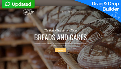Plantilla Moto CMS 3 "Bakery Premium" #64213