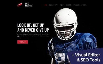 Responsive Field Warrior - American Football Premium Moto Cms 3 #64200