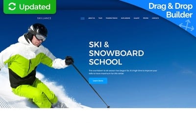 Sjabloon voor ski- en snowboardschool Premium Moto CMS 3