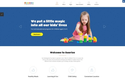 Адаптивний шаблон Joomla для дитячого центру