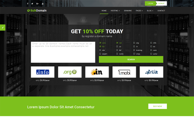 BulkDomain | Responsive HTML5 WHMCS for Hosting company Website Template