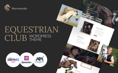 "Horsieside - Equestrian Center Responsive" - адаптивний WordPress шаблон №64356