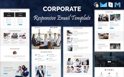 Newsletter šablona "CORPORATE - Responsive Newsletter Template" #64368