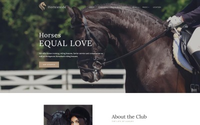 Reszponzív Horsieside - Equestrian Center Responsive WordPress sablon 64356