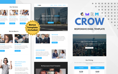 CROW - Responsive Email Template Szablon newslettera