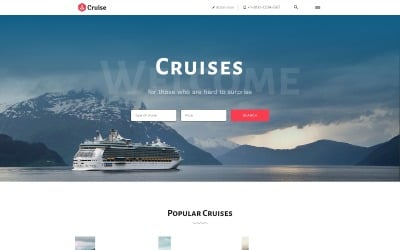 Cruise - Beautiful Cruise Company HTML-websitesjabloon met meerdere pagina&amp;#39;s