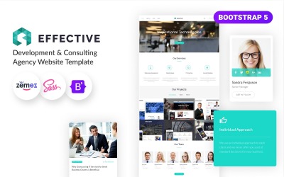 Ефективний – адаптивний шаблон веб-сайту IT Consulting