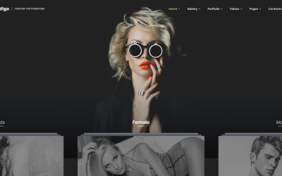 Indigo - Plantilla de sitio web de varias páginas receptiva para fotógrafos de moda