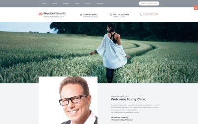 Responsive Joomla Template over Psycholoog №64486
