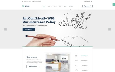 Responsywny szablon Joomla Insurance Responsive Joomla Template #64435