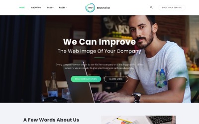 Reszponzív SEOMarket - SEO & Marketing Agency Weboldal sablon 64428