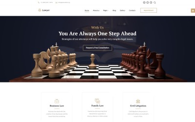 Reszponzív Ügyvédi Iroda Joomla sablon 64498