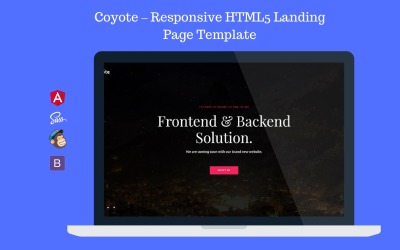 Coyote - Responsive HTML5 Landing Page / In Kürze-Vorlage Landing Page-Vorlage