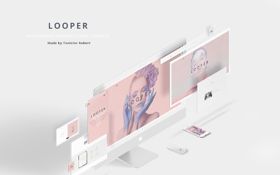 "Looper - Multipurpose One/Multi Page" modèle web Bootstrap #64562