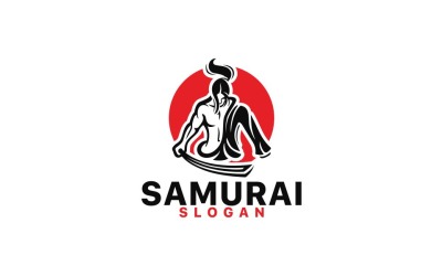 Plantilla de logotipo de Samurai