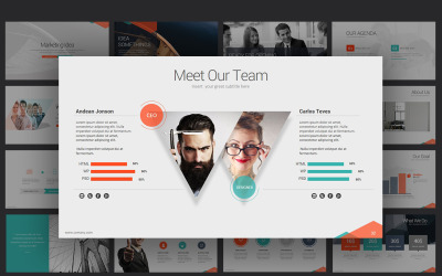 Plantilla de PowerPoint - idea de marketing