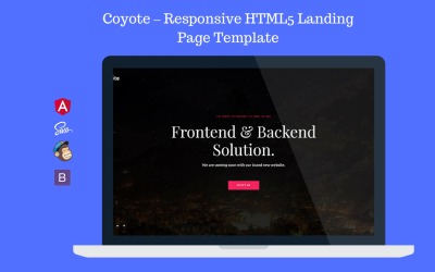 Reszponzív Coyote - Responsive HTML5 Landing Page/Coming Soon Template Nyítóoldal sablon 64538