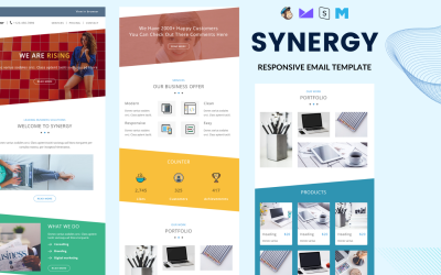 SYNERGY - modelo de boletim informativo responsivo por e-mail