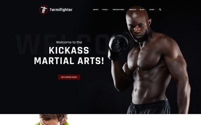 Termifighter - адаптивная тема WordPress для клуба боевых искусств
