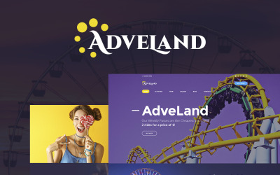"Adveland - Amusement Park Responsive" Responsive WordPress thema №64616