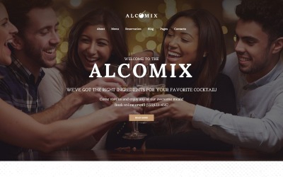 Alcomix - motyw Cocktail Bar WordPress