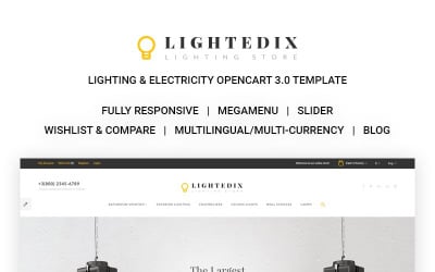 Lighting &amp; Electricity Responsive OpenCart Template