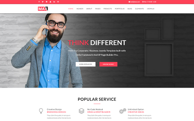 "Max - Business" Responsive Joomla Template №64664