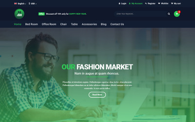 Plantilla PSD de tienda de moda
