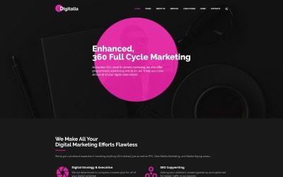 Responsive Digitalia - Digital Agency WordPress theme #64661