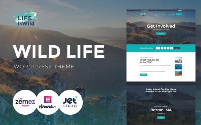 LifeisWild - тема WordPress дикого життя