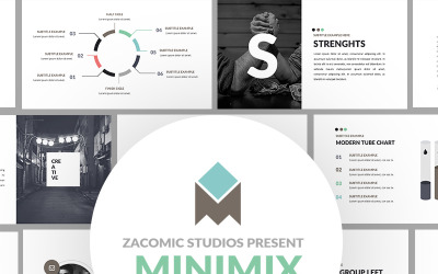 Minimix PowerPoint-presentatie PowerPoint-sjabloon