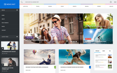 News 24x7 - Trendige Website-Vorlage für Blogs, Nachrichten und Magazine