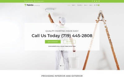 Paintio - WordPress-tema för målningstjänster