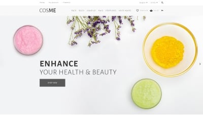 Plantilla OpenCart receptiva para tienda de cosméticos