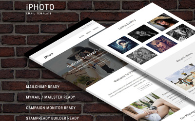 Responzivní Newsletter šablona "iPhoto - Responsive Email Template Newsletter Template" #64734