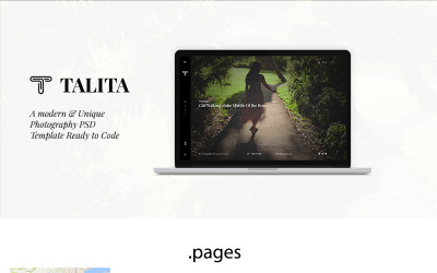 Talita-Modern and One Page Photography PSD Template PSD sablon 64737