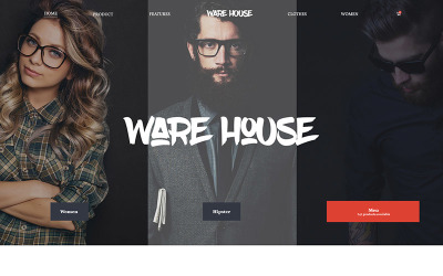 Warehouse – multipurpose ecommerce PSD template PSD sablon 64794
