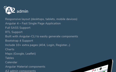 A2 Admin - Angular 4 Material Design Admin Template