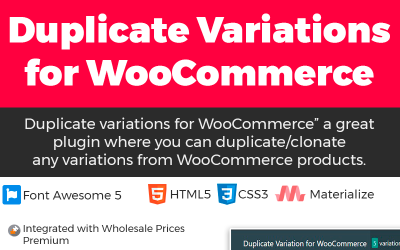"Duplicate Variation for WooCommerce" - WordPress плагін №64881