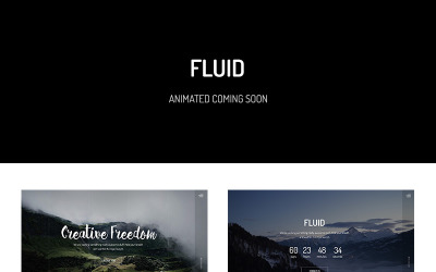 Fluido - Modelo de site de modelo animado em breve